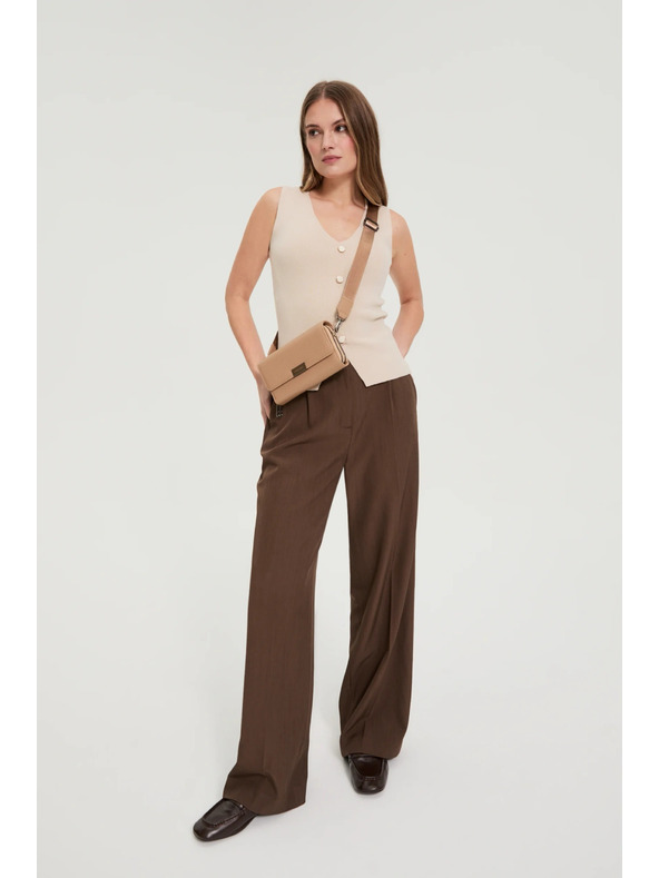 Moodo Bluza s dekorativnim dugmadima bež Moodo