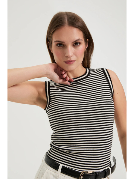 Moodo Top u prugama crno-bijeli Moodo