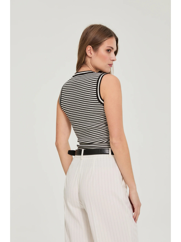 Moodo Top u prugama crno-bijeli Moodo