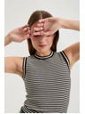Moodo Top u prugama crno-bijeli Moodo
