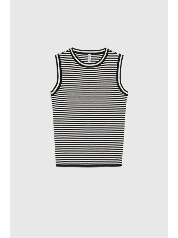 Moodo Top u prugama crno-bijeli Moodo