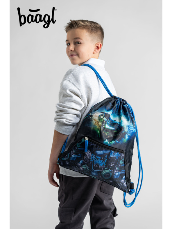 BAAGL  BAAGL SET 5 Zippy Trkaća kola: aktovka, pernica, vrećica, pregača, novčanik