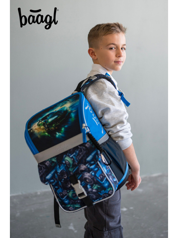 BAAGL  BAAGL SET 5 Zippy Trkaća kola: aktovka, pernica, vrećica, pregača, novčanik