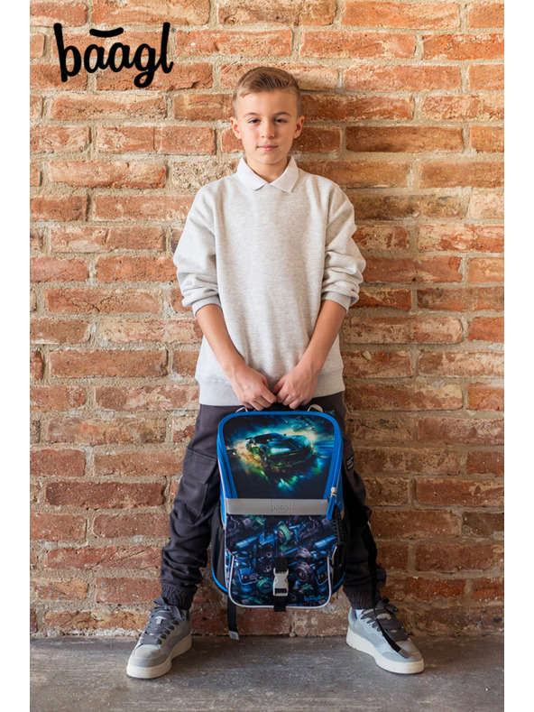 BAAGL  BAAGL SET 5 Zippy Trkaća kola: aktovka, pernica, vrećica, pregača, novčanik