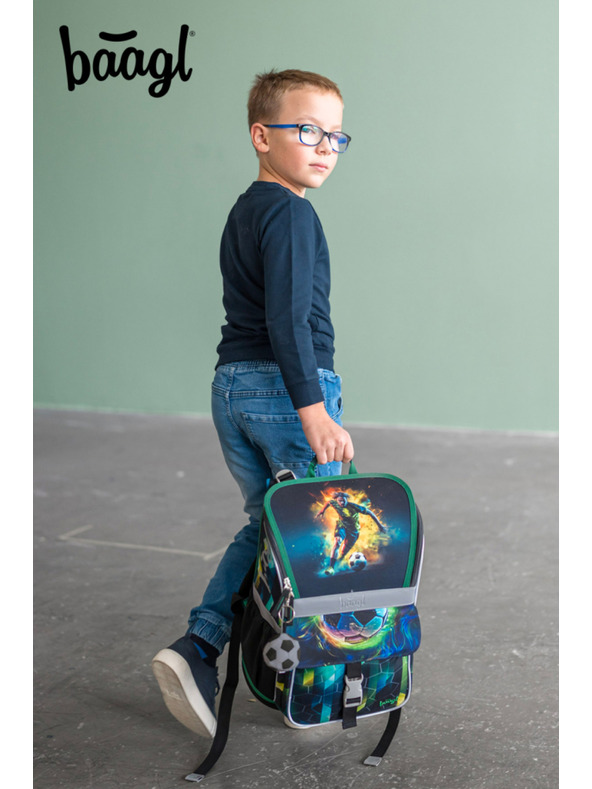 BAAGL  BAAGL SET 5 Zippy Nogometaš: aktovka, pernica, vrećica, pregača, novčanik