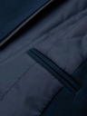 Ombre Clothing Muški fitted strukturirani kaput s visokim ovratnikom - tamno plava V2 OM-COWC-0136 Ombre Clothing