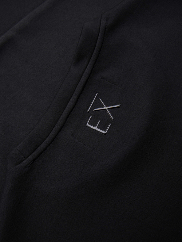 Ombre Clothing Muška mikina sa sjajnim printom na prsima - crna V1 OM-SNBC-0199 Ombre Clothing