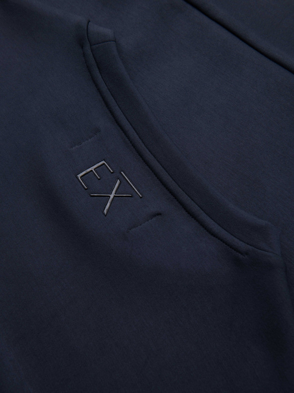 Ombre Clothing Muška mikina sa sjajnim printom na prsima - tamno plava V4 OM-SNBC-0199 Ombre Clothing