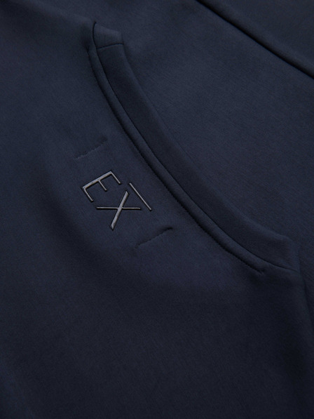 Ombre Clothing Muška mikina sa sjajnim printom na prsima - tamno plava V4 OM-SNBC-0199 Ombre Clothing