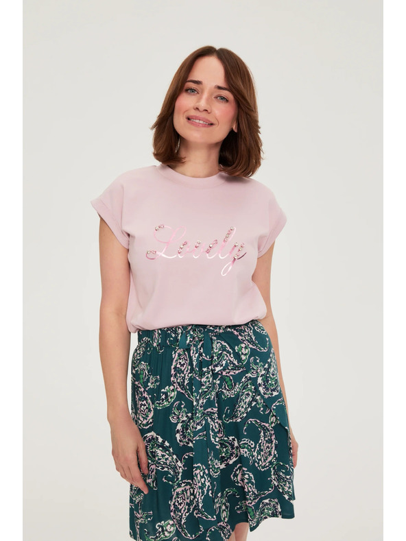 Moodo Bluza s natpisom ružičasta Moodo