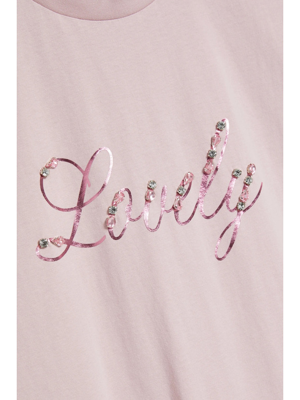 Moodo Bluza s natpisom ružičasta Moodo