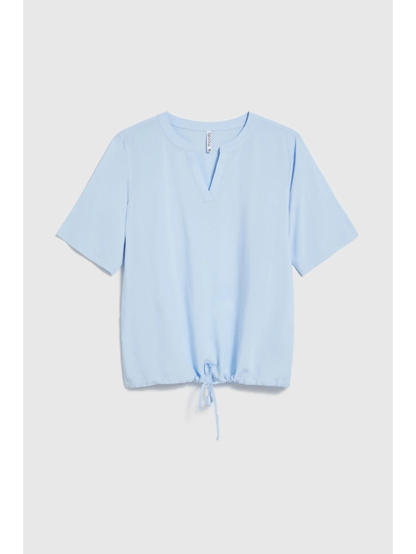 Moodo Viskozna košulja s vezanjem plava Moodo