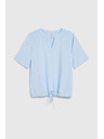 Moodo Viskozna košulja s vezanjem plava Moodo