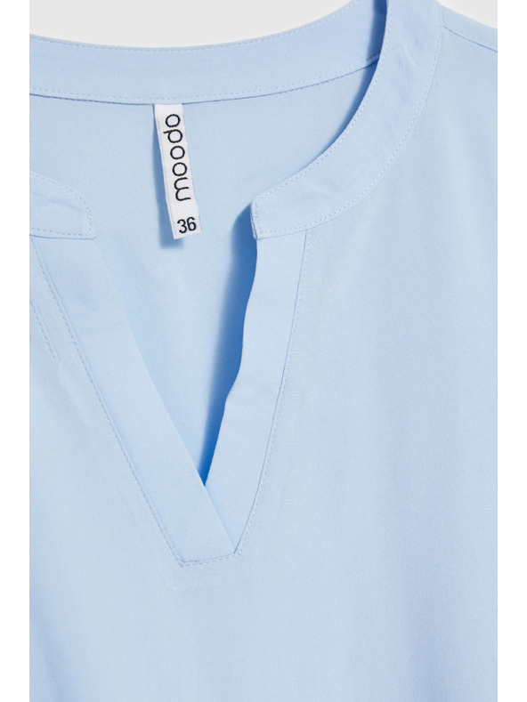 Moodo Viskozna košulja s vezanjem plava Moodo