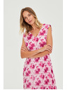 Moodo Haljina midi s cvjetovima ružičasta Moodo