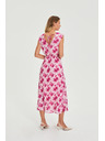 Moodo Haljina midi s cvjetovima ružičasta Moodo