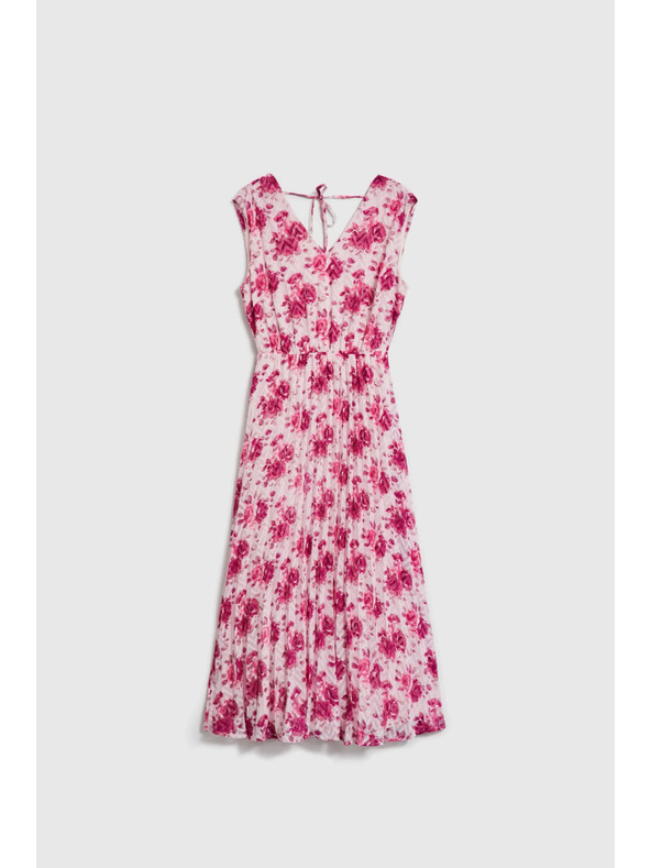 Moodo Haljina midi s cvjetovima ružičasta Moodo
