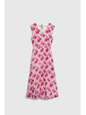 Moodo Haljina midi s cvjetovima ružičasta Moodo