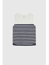 Moodo Bijeli prugasti top Moodo