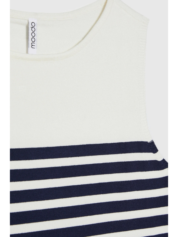 Moodo Bijeli prugasti top Moodo