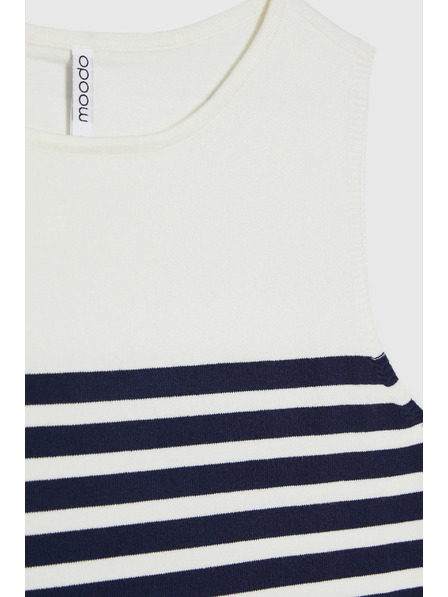 Moodo Bijeli prugasti top Moodo