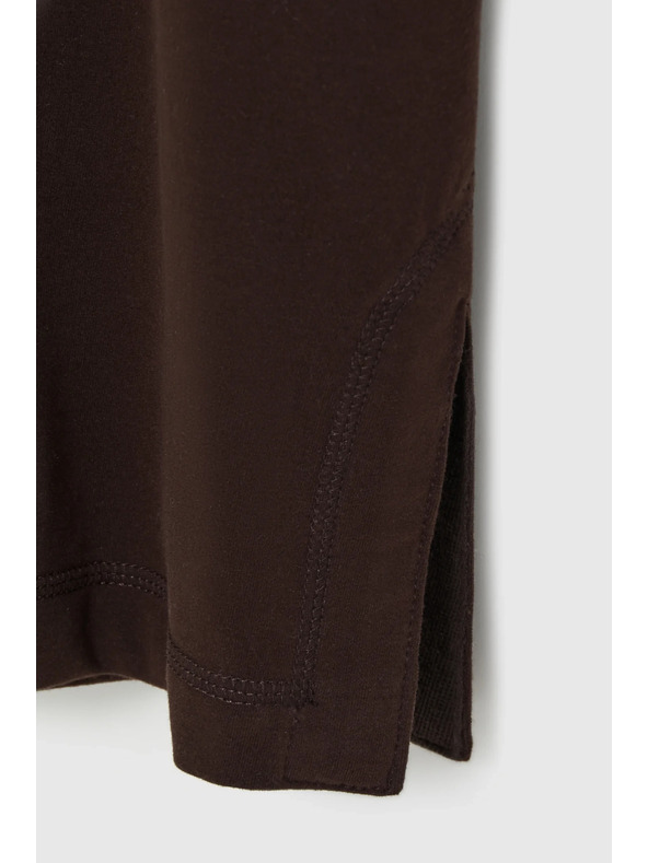 Moodo Kapuljača s kapuljačom i kratkim rukavima smeđa Moodo