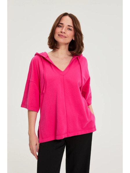 Moodo Kapuljača s kapuljačom i kratkim rukavima purpurna Moodo