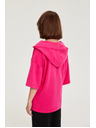 Moodo Kapuljača s kapuljačom i kratkim rukavima purpurna Moodo