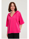 Moodo Kapuljača s kapuljačom i kratkim rukavima purpurna Moodo