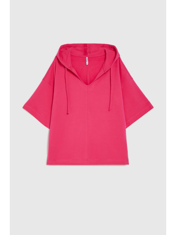 Moodo Kapuljača s kapuljačom i kratkim rukavima purpurna Moodo