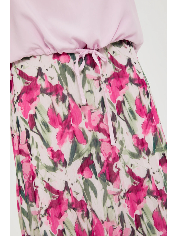 Moodo Uzorovana midi suknja bež Moodo