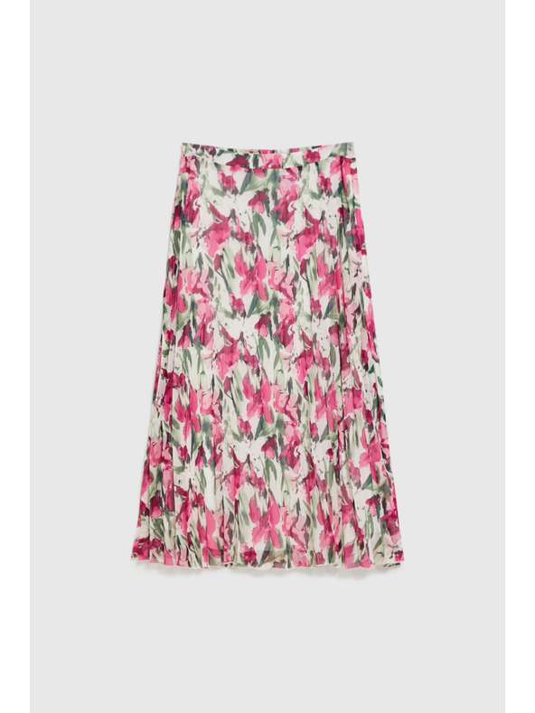 Moodo Uzorovana midi suknja bež Moodo