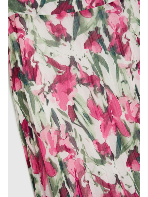 Moodo Uzorovana midi suknja bež Moodo