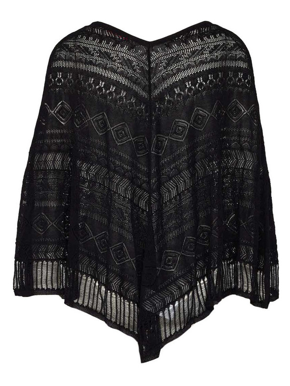 CAMAIEU Crni prozirni pončo CAMAIEU