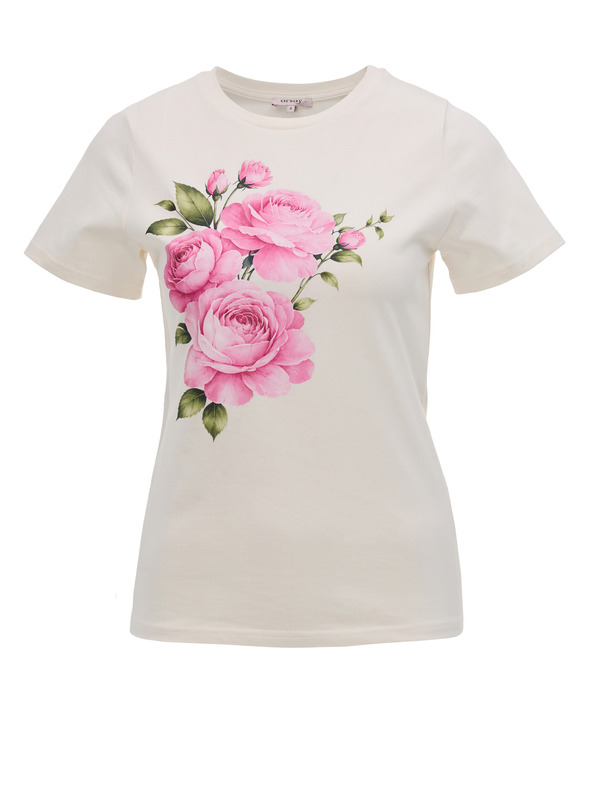 Orsay Kremasta ženska majica s printom ORSAY