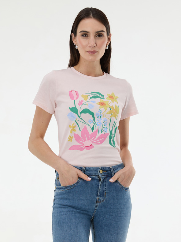Orsay Svijetloružičasta ženska majica s printom ORSAY