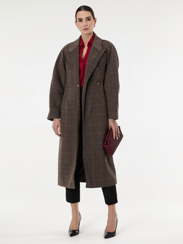 Orsay Smeđi dugi ženski kaput ORSAY