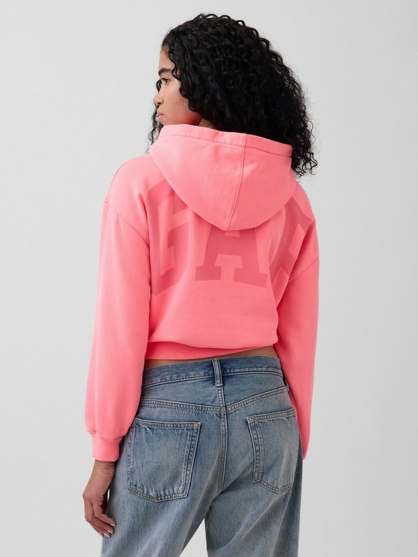 GAP Oversize crop dukserica s logom VintageSoft GAP