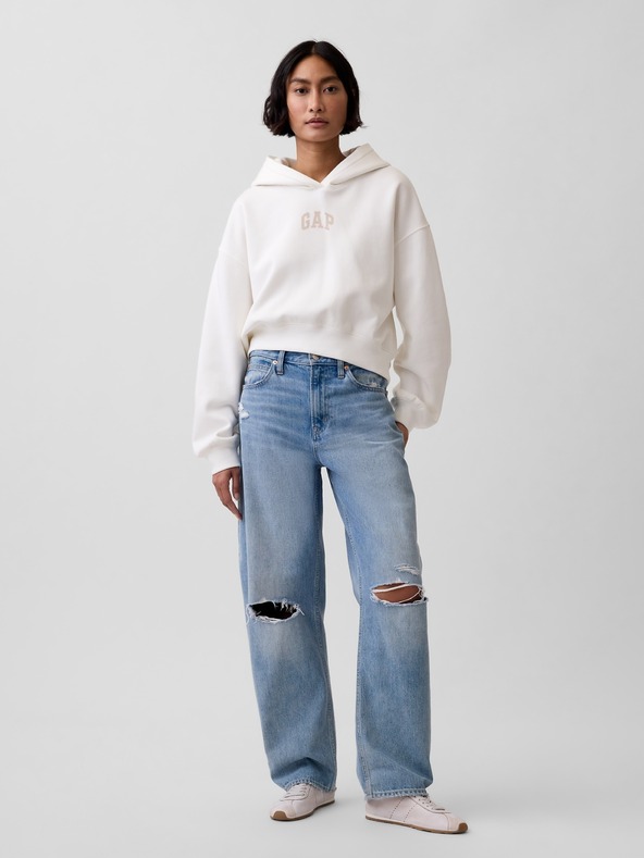 GAP Oversize crop dukserica s logom VintageSoft GAP
