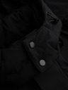 Ombre Clothing Pánska zimná bunda s odnímateľnou kapucňou z nepremokavej tkaniny - čierna V3 OM-JAHP-0306 Ombre Clothing