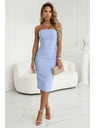 numoco Korzet uske midi haljine s pojasom - svjetlo plava
