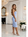 numoco Korzet uske midi haljine s pojasom - svjetlo plava