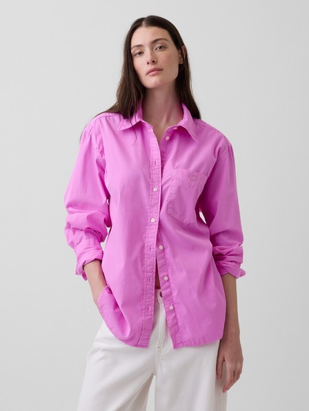GAP Oversize poplin košulja s logom Big Shirt GAP