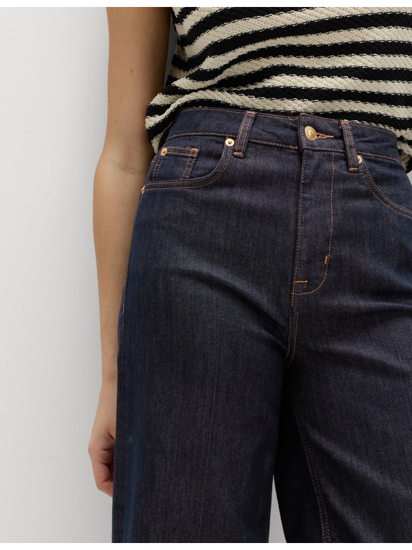 Marks & Spencer Elegantne traperice proširenih nogavica visokog struka Marks & Spencer mornarsko plava