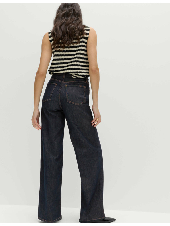 Marks & Spencer Elegantne traperice proširenih nogavica visokog struka Marks & Spencer mornarsko plava