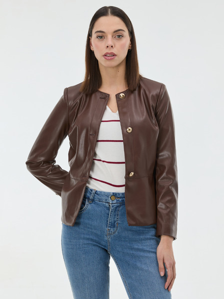 Orsay Smeđa ženska jakna od umjetne kože ORSAY