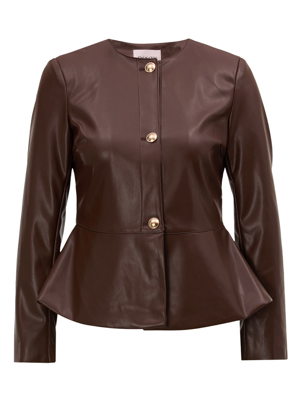 Orsay Smeđa ženska jakna od umjetne kože ORSAY