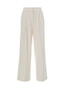 Orsay Krem ženske široke hlače ORSAY