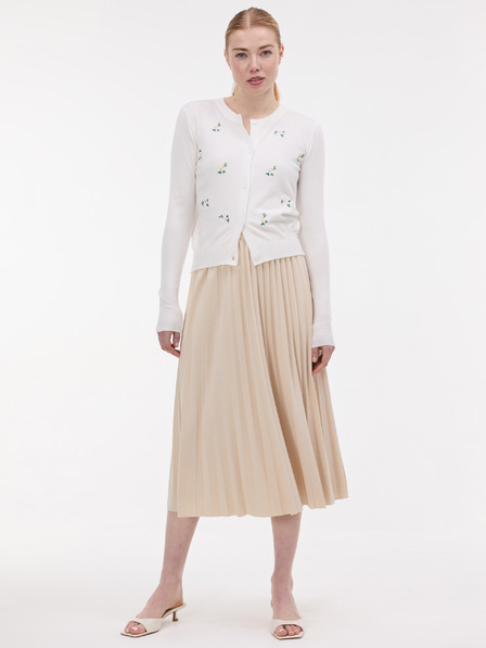 Orsay Kremasti ženski kardigan s vezom ORSAY