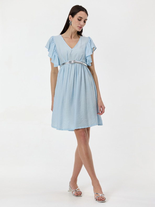 Orsay Svijetloplava ženska haljina do koljena ORSAY